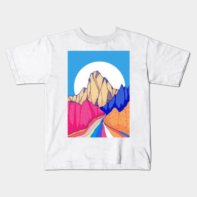 The Rainbow River Kids T-Shirt by Swadeillustrations